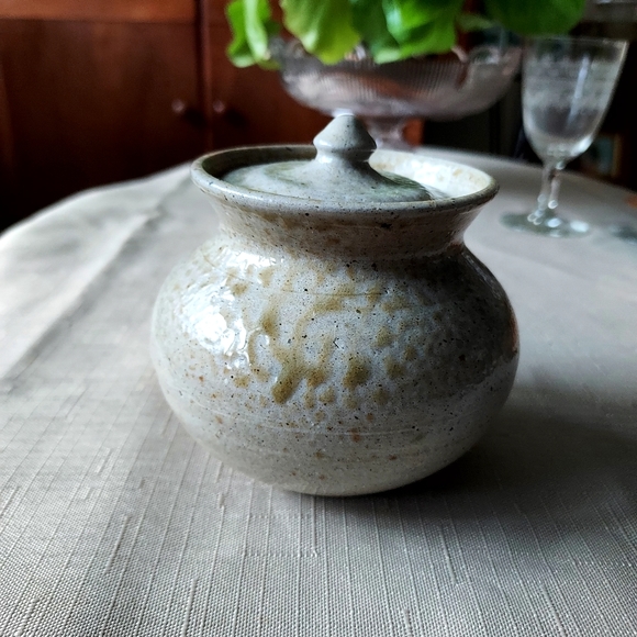 Vernon Owens Jugtown Stoneware Storage Jar vintage antique stone apothecary jar - Picture 2 of 16